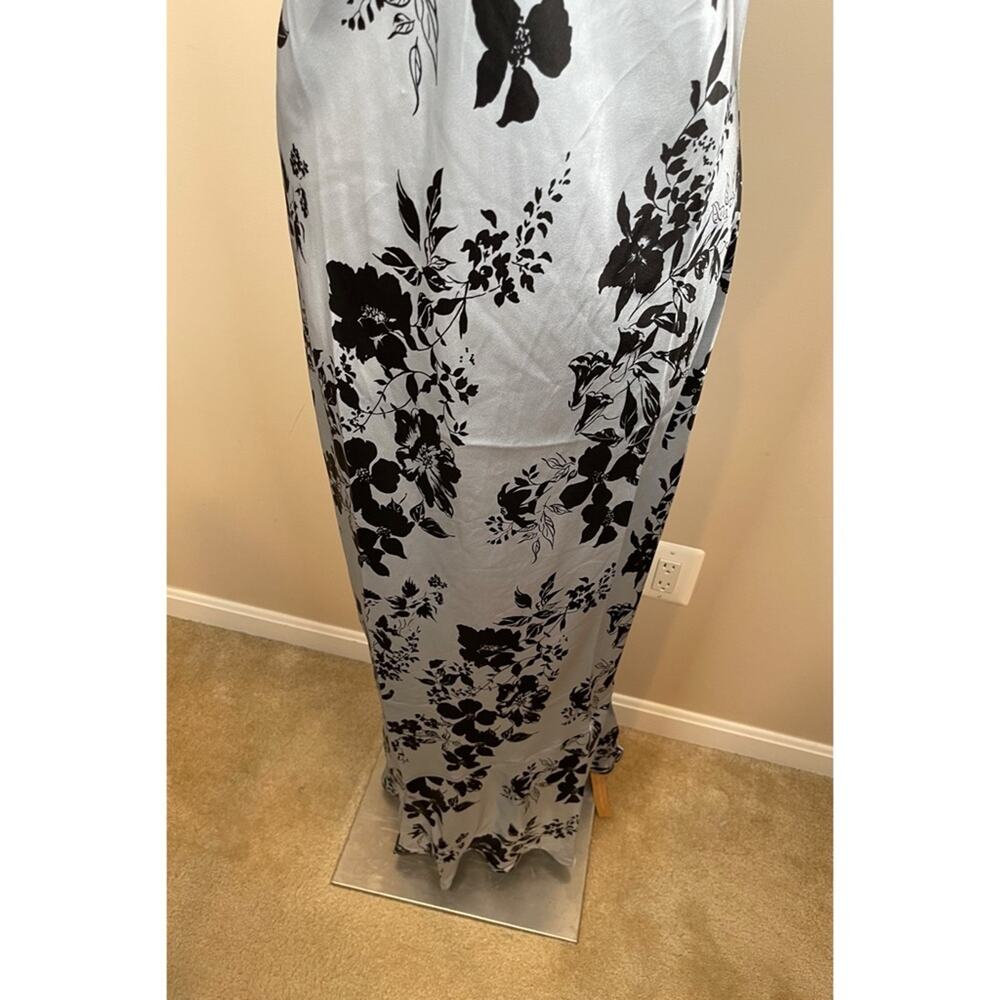 REFORMATION Parma Beatriz Blue Floral Silk Slip Maxi Dress Size XL - Picture 5 of 8